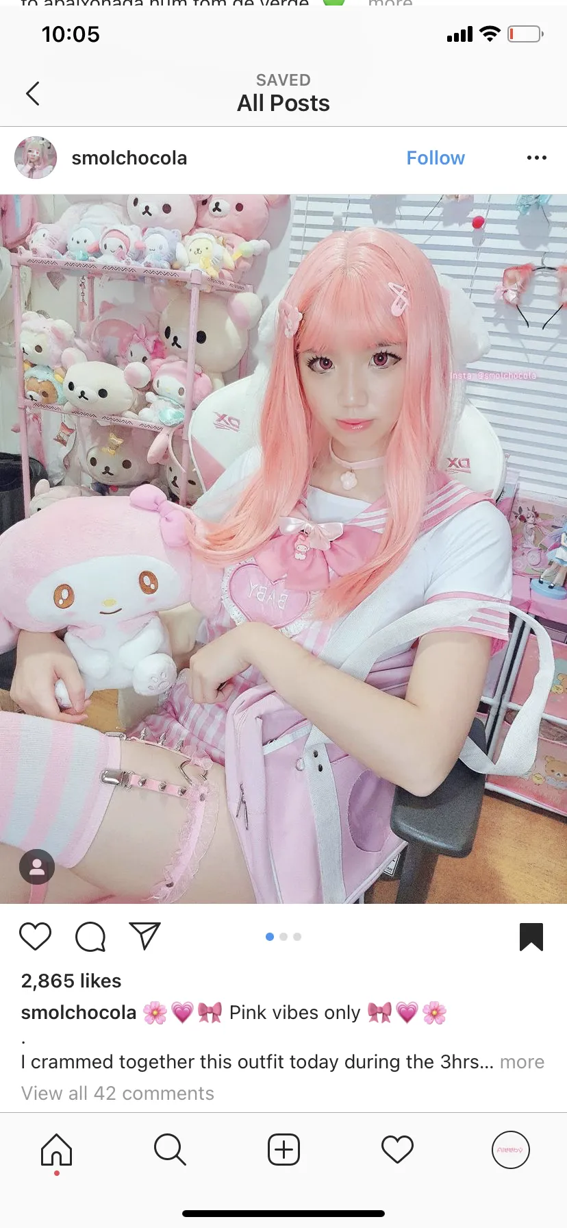 LOLITA ''PEACH PINK'' LONG STRAIGHT WIG BY02233