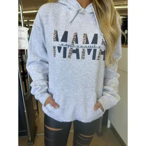 Mama or Aunt Custom Leopard/black Hoodie, Tee or Sweatshirt