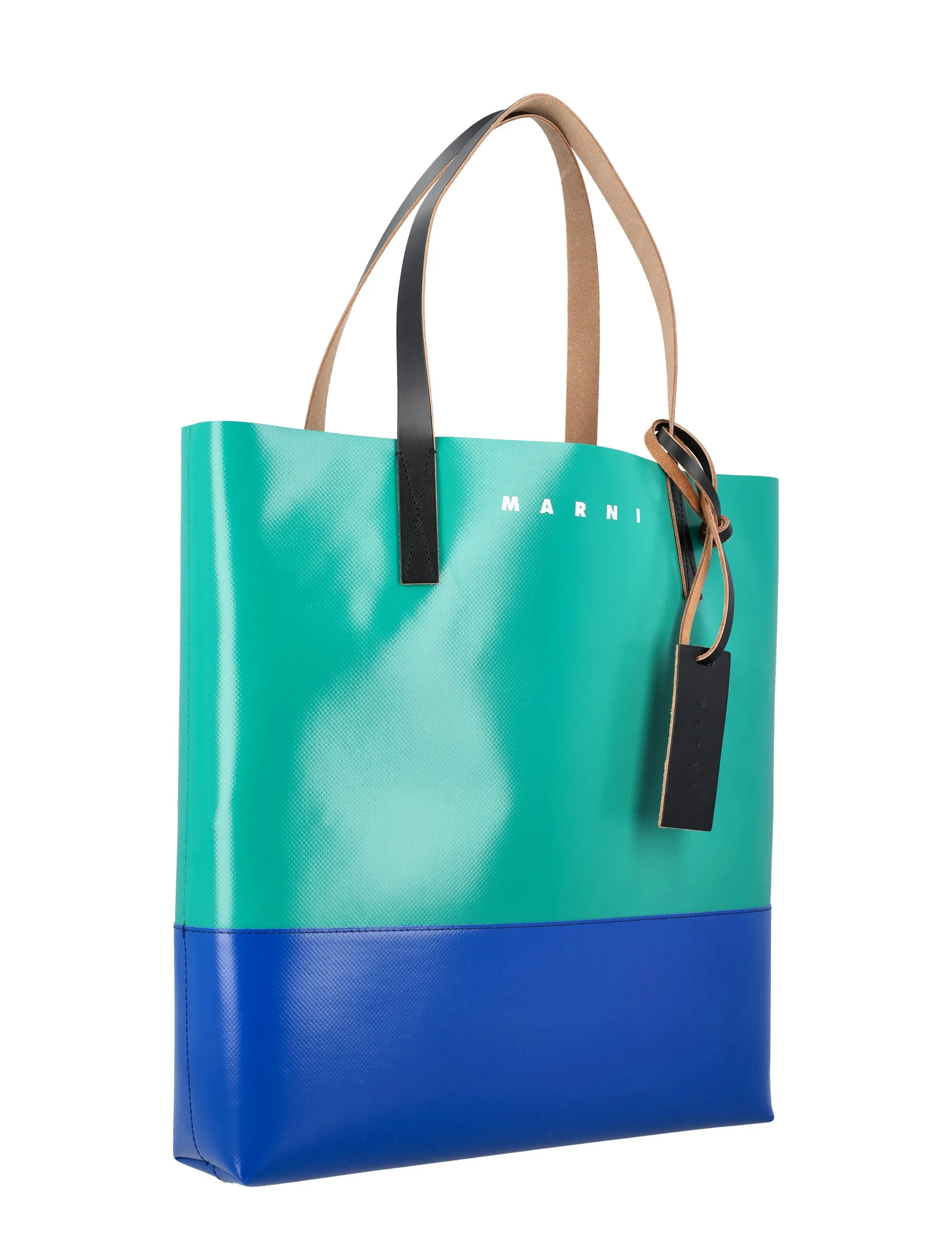 Marni Logo Printed Two-Tone Tote Bag