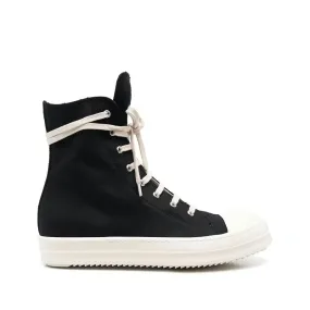 Men’s All-Season Canvas Shoes, Black Mid-Top 