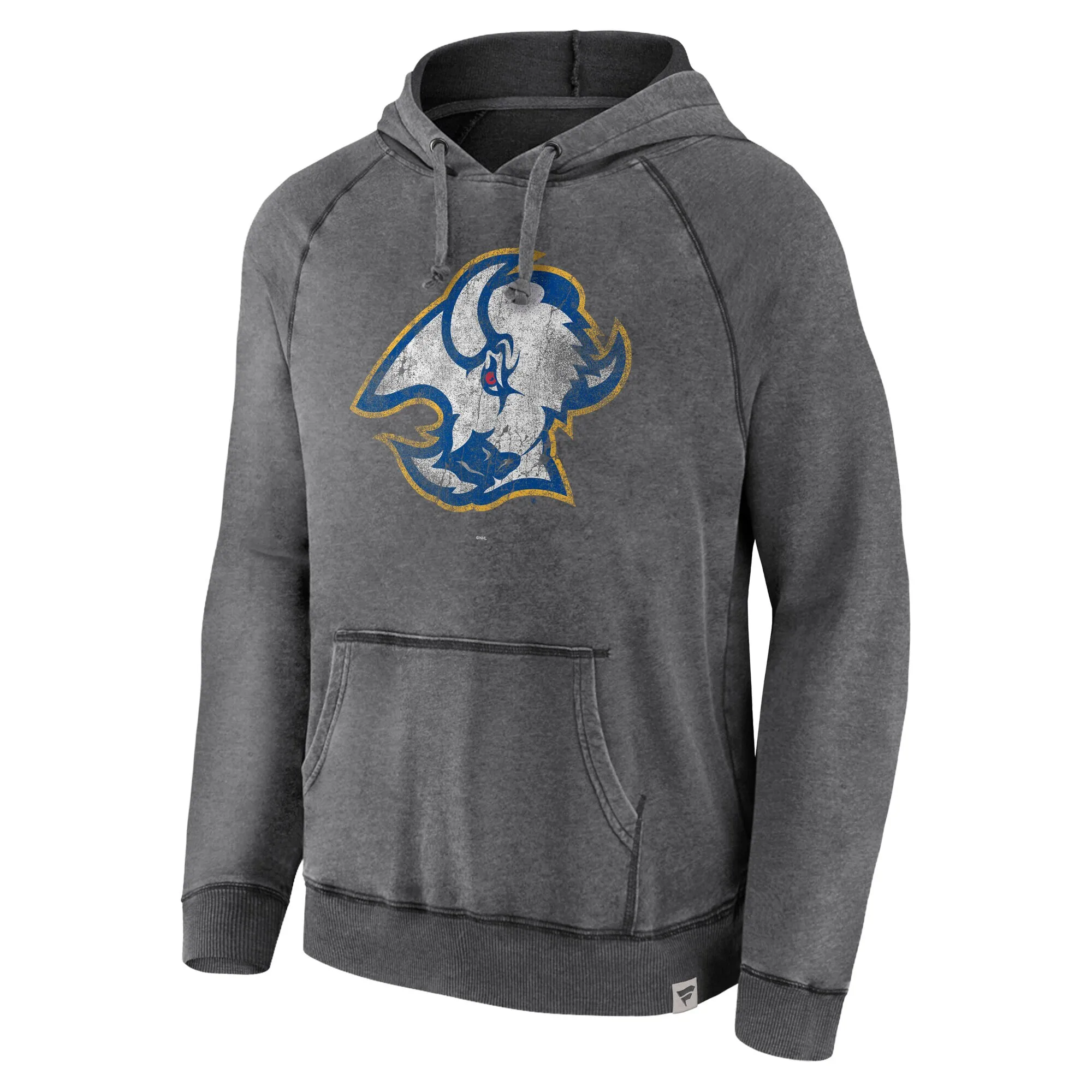 Men's Buffalo Sabres Fanatics Charcoal Special Edition 2.0 Weathered Pullover Hoodie