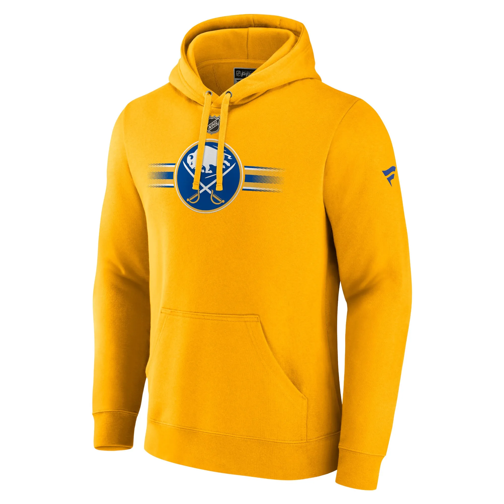 Men's Buffalo Sabres Fanatics Gold Authentic Pro Secondary Pullover Hoodie