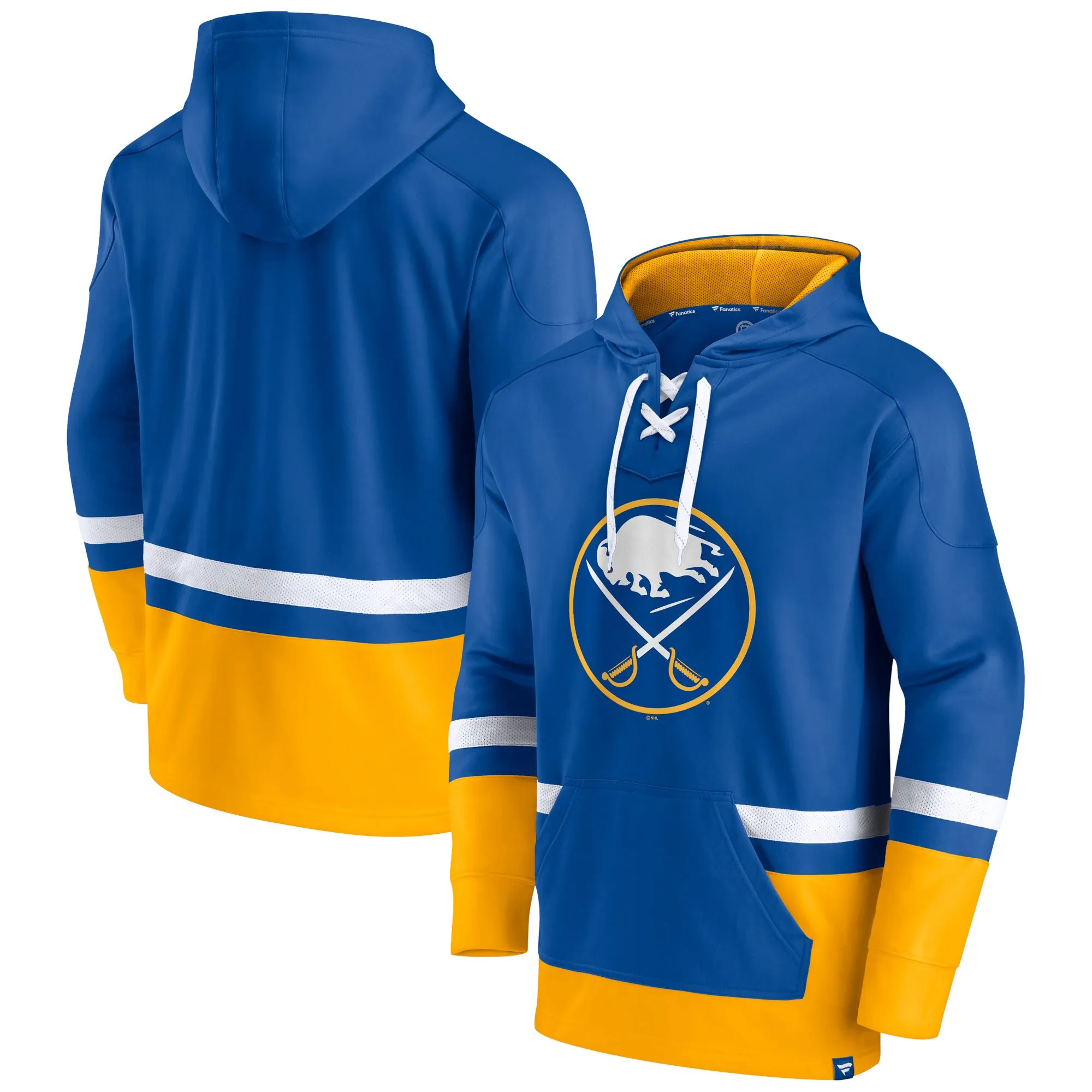 Men's Buffalo Sabres Fanatics Royal First Battle Power Play Pullover Hoodie