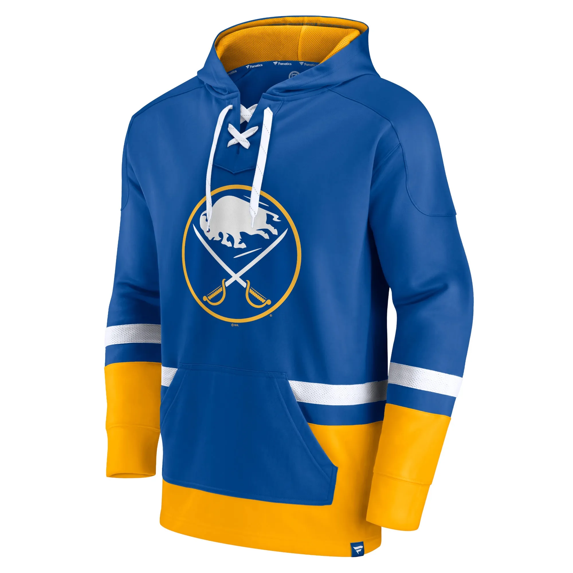 Men's Buffalo Sabres Fanatics Royal First Battle Power Play Pullover Hoodie