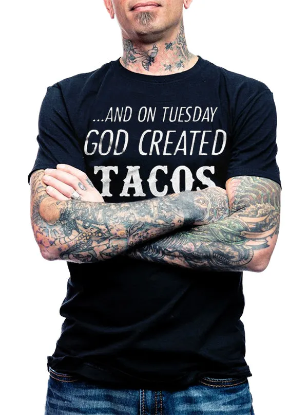 Men's God Created Tacos Tee