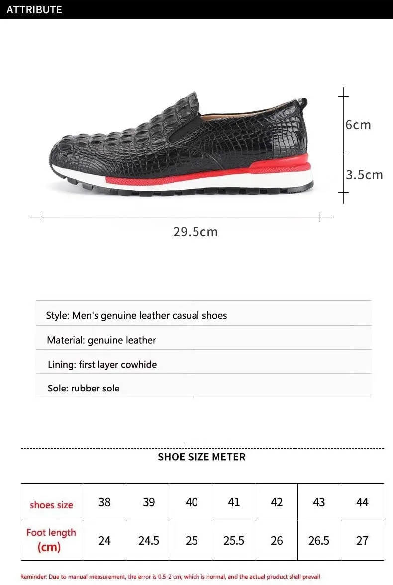 Men's Luxury Fashion Leisure Cozy Running Genuine Leather Flats Shoes