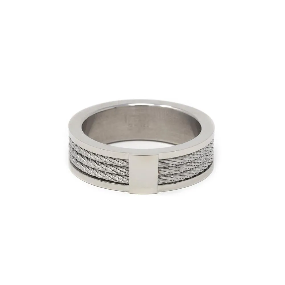 Men's Stainless Steel Cable Ring