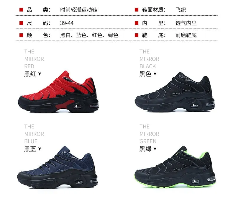 Men's Synthetic Leather Gingham Pattern Lace-up Breathable Running Shoes