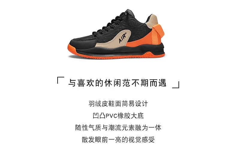 Men's Winter Striped Waterproof Height Increasing Platform Running Shoes