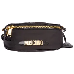 Moschino Logo Lettering Plaque Belt Bag