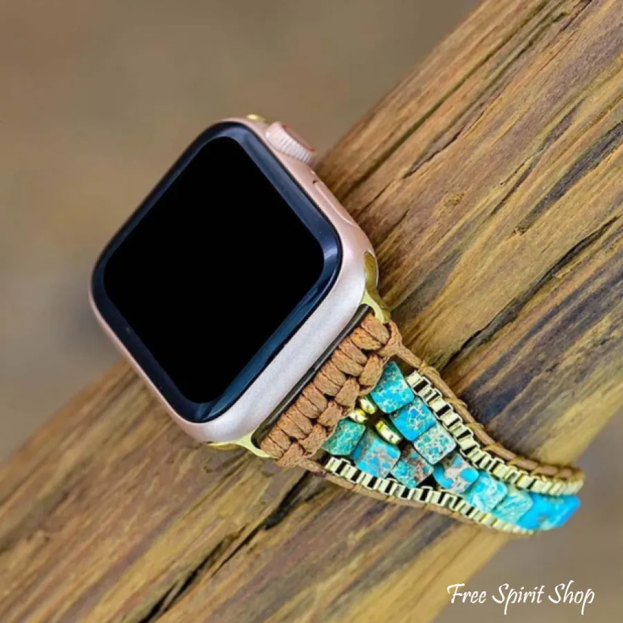 Natural Turquoise Jasper Apple Watch Band