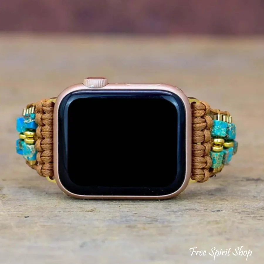 Natural Turquoise Jasper Apple Watch Band