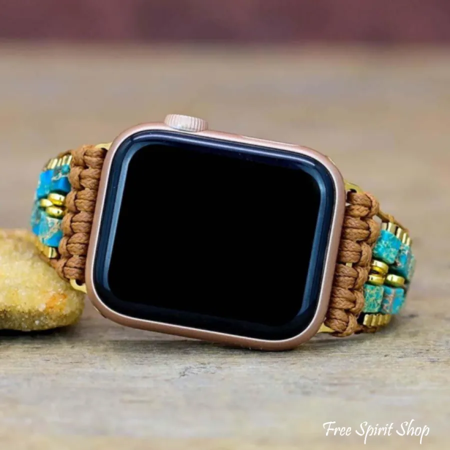 Natural Turquoise Jasper Apple Watch Band