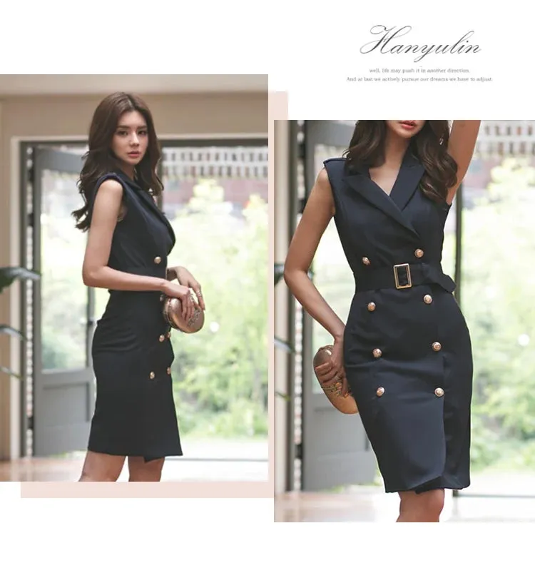 NeSexy Knitted Elastic Bodycon V-Neck Elegant Dress