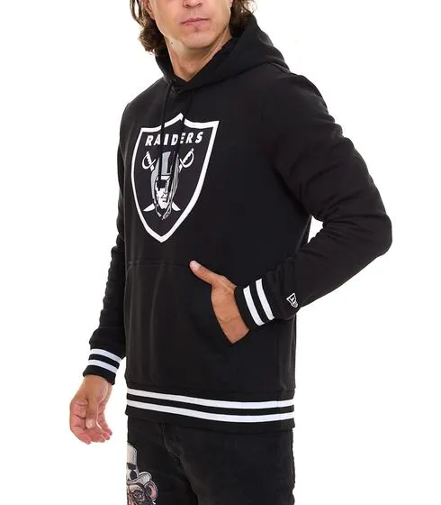 NEW ERA MLB BOLD LOGO Po Herren Raiders Baumwoll-Pullover Hoodie Kapuzen-Pullover 12653597 Schwarz