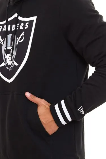 NEW ERA MLB BOLD LOGO Po Herren Raiders Baumwoll-Pullover Hoodie Kapuzen-Pullover 12653597 Schwarz