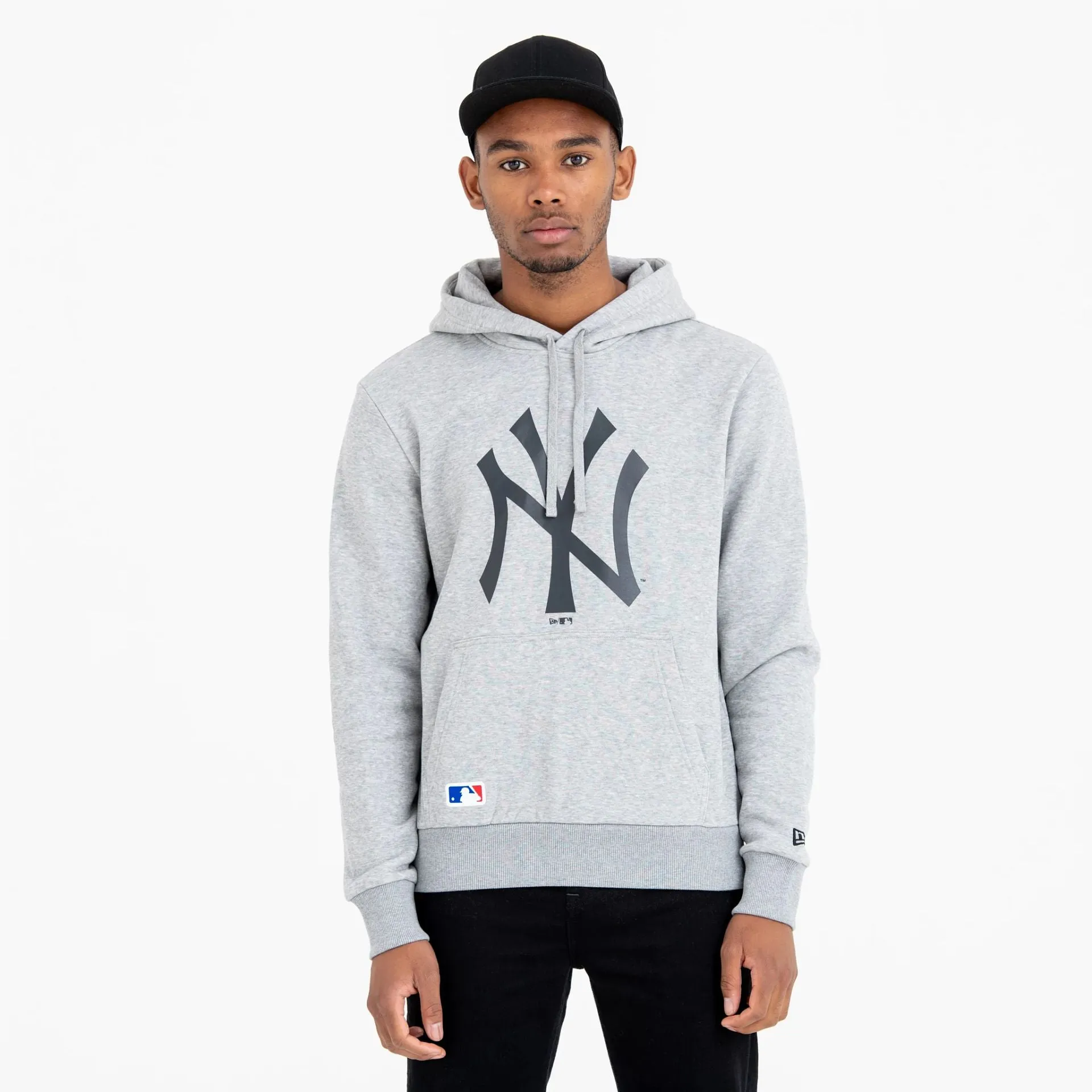 New York Yankees MLB Regular Grey Pullover Hoodie