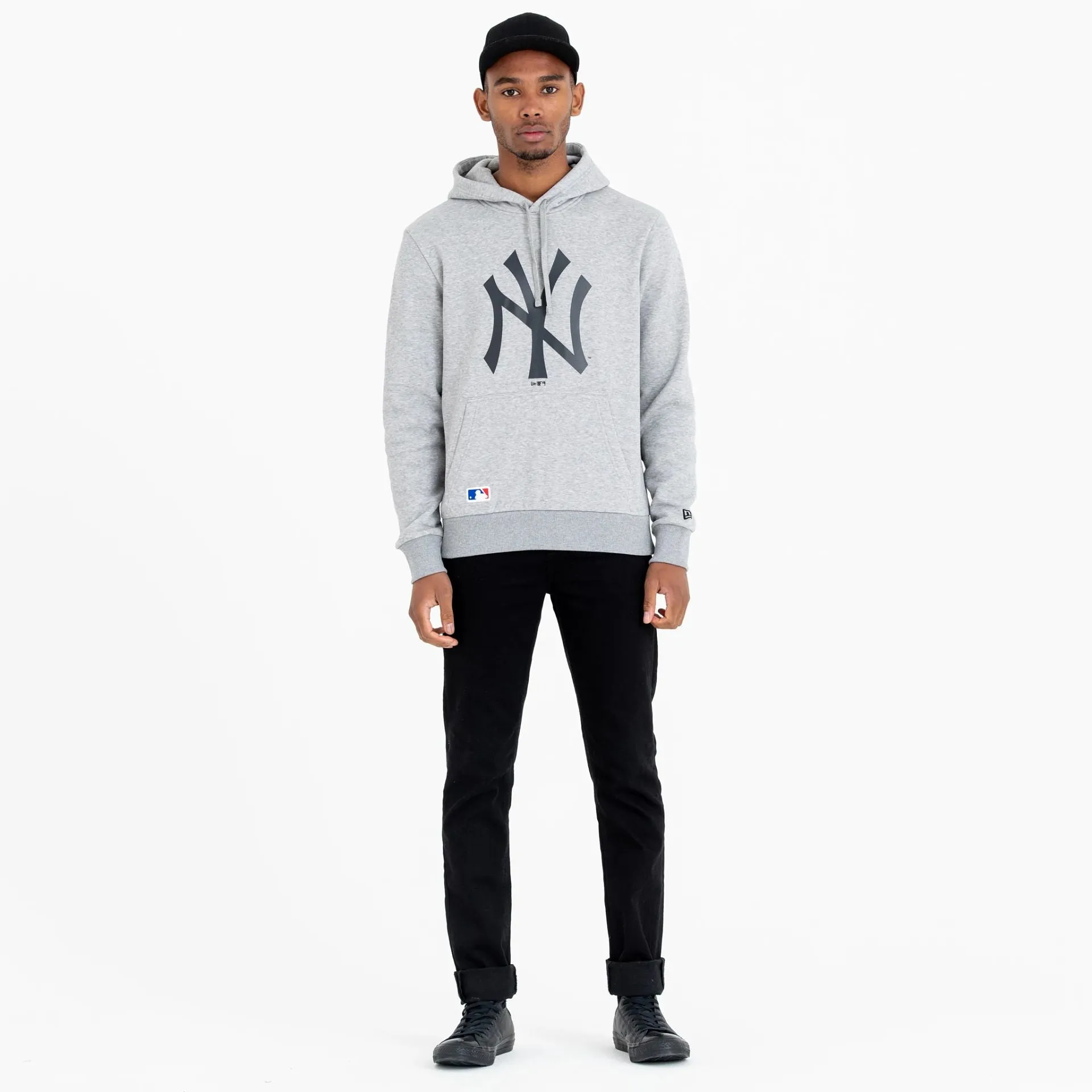 New York Yankees MLB Regular Grey Pullover Hoodie