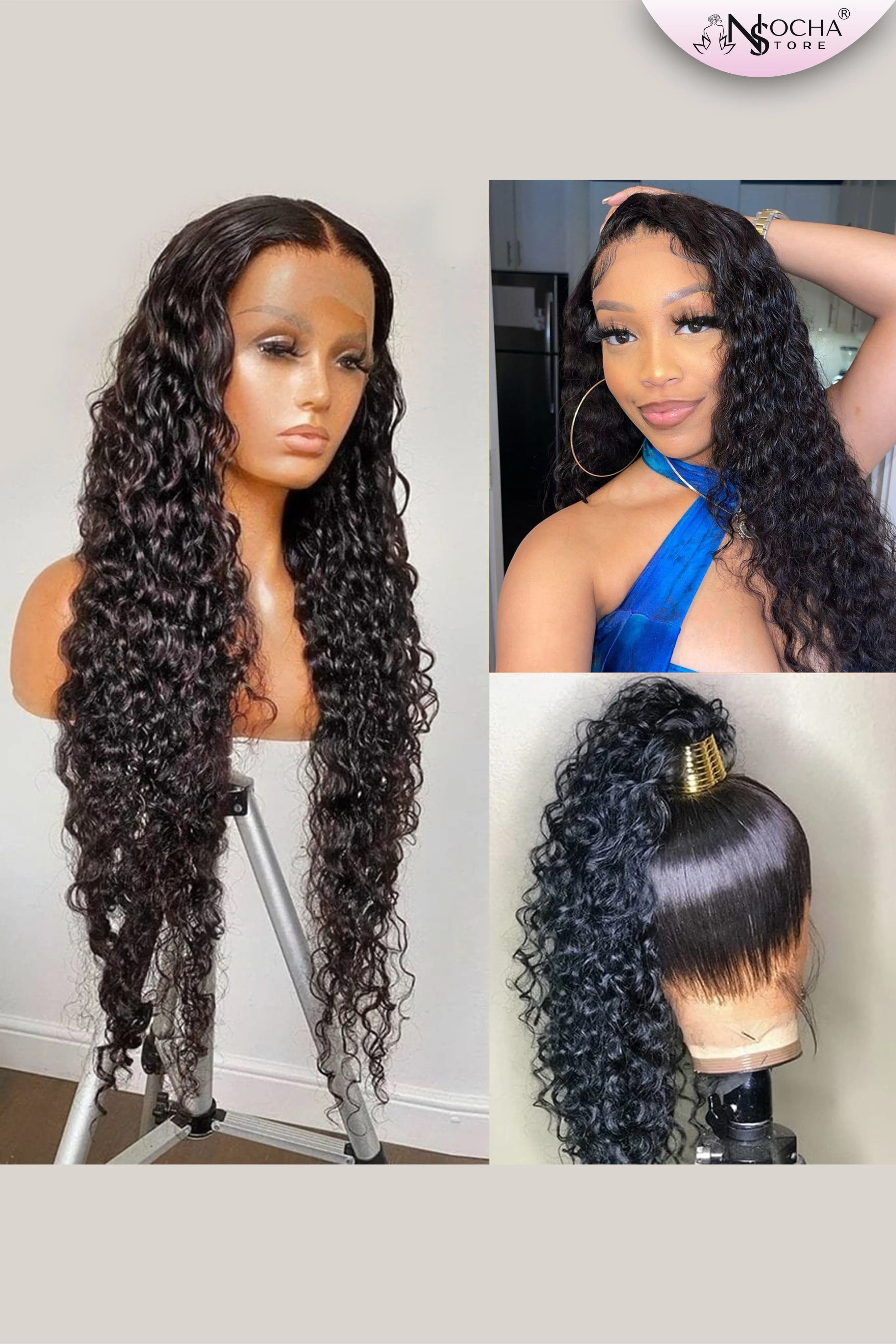 Nocha Water Wave HD Lace Front Wigs Human Hair