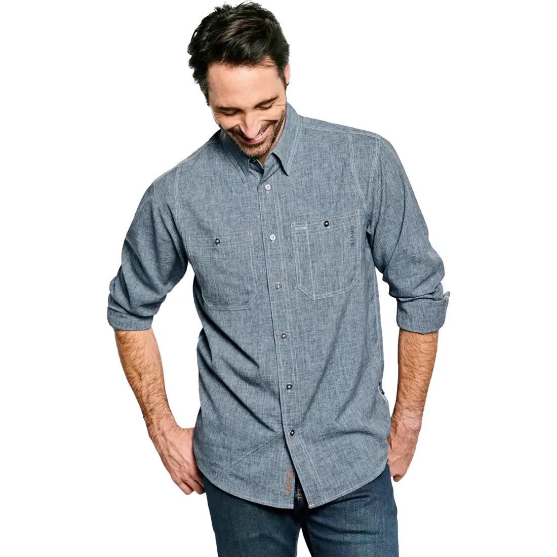 Orvis Tech Chambray Long Sleeve Work Shirt - Men's