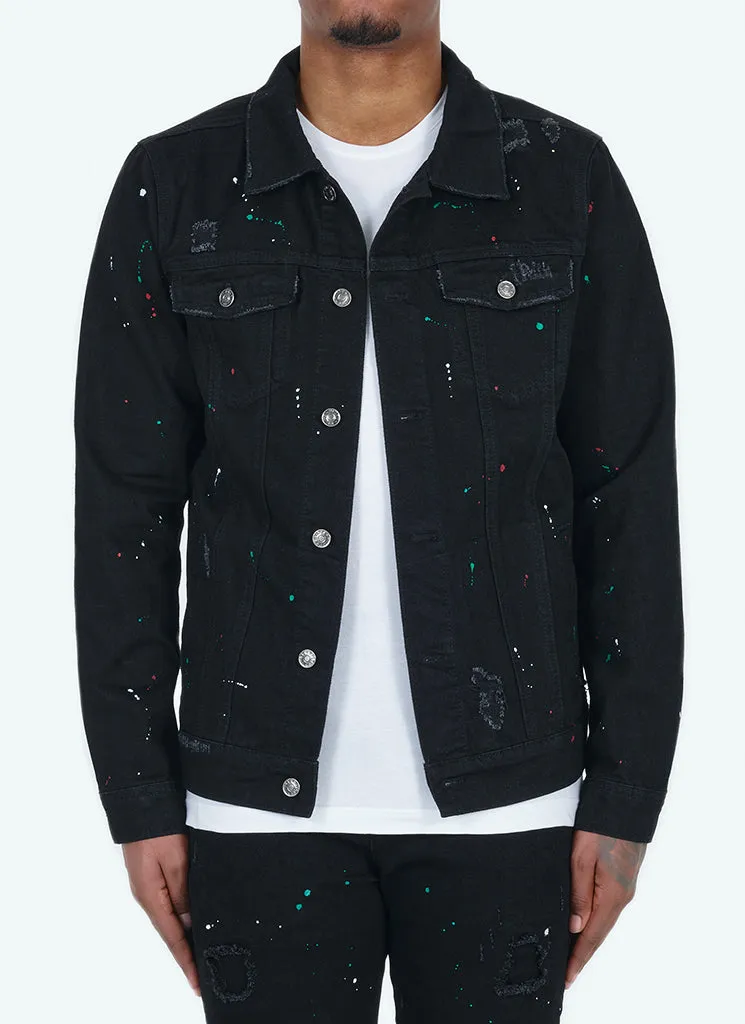 Paint Denim Jacket - Black