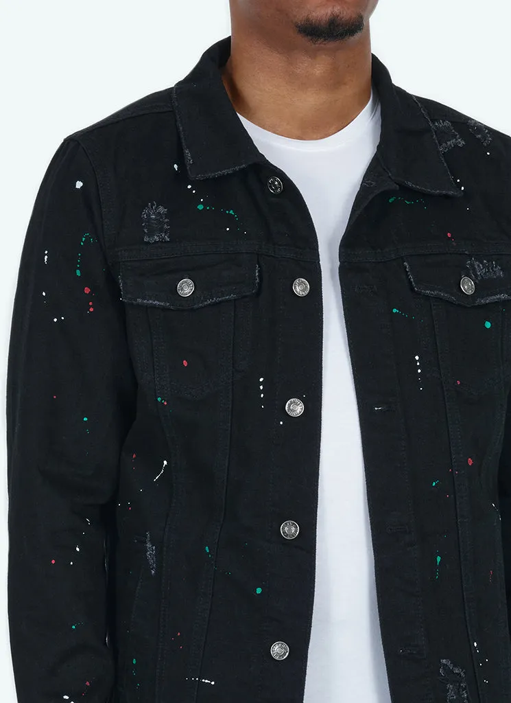 Paint Denim Jacket - Black