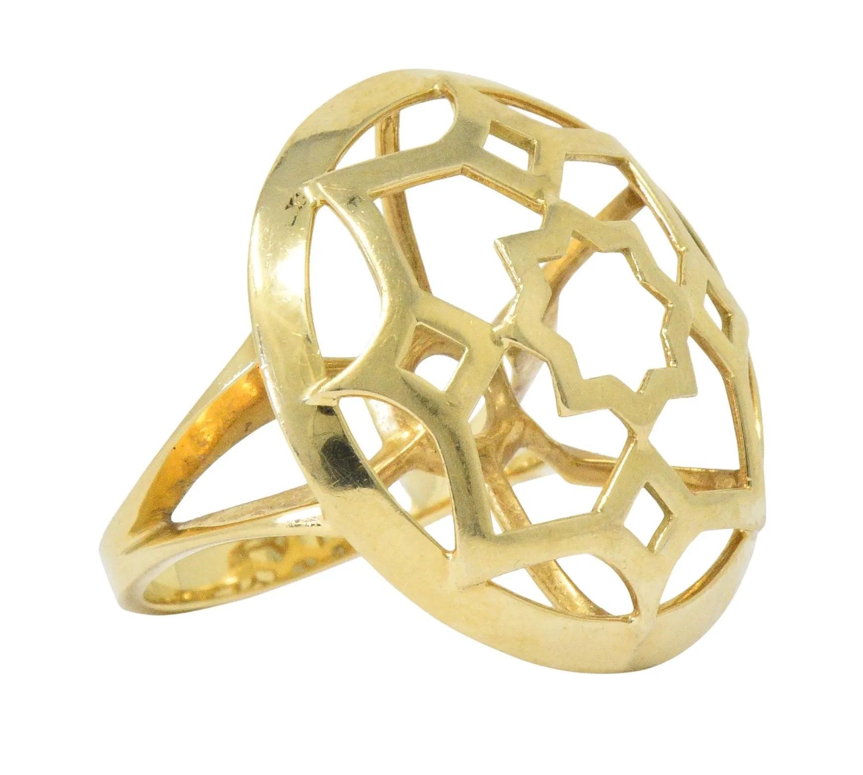 Paloma Picasso Tiffany & Co. 18 Karat Gold Zellige Statement Ring