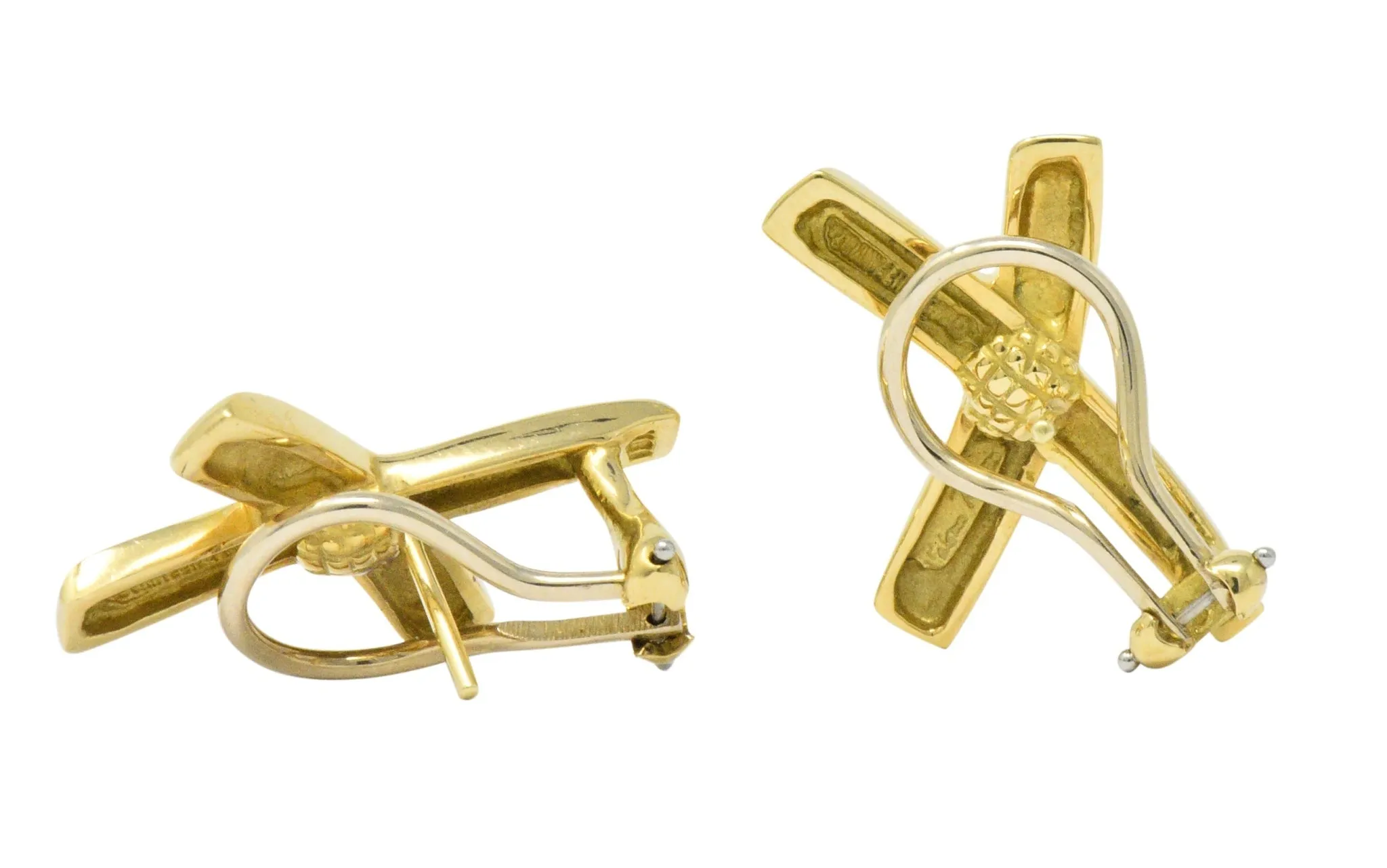 Paloma Picasso Tiffany & Co. 1984 18 Karat Gold X Earrings