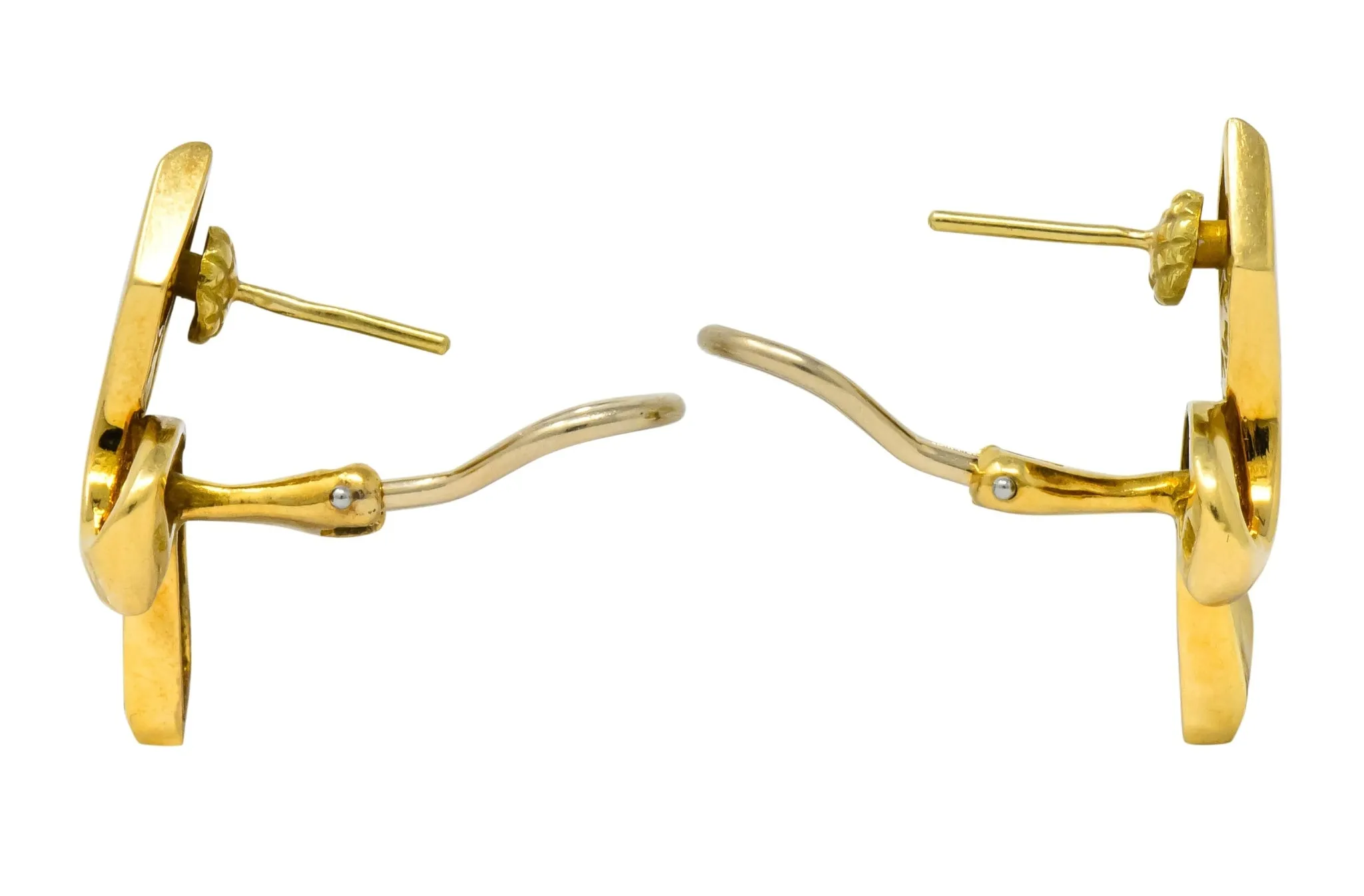 Paloma Picasso Tiffany & Co. 1986 18 Karat Yellow Gold Ribbon Earrings