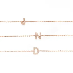 Pave Letter Anklet