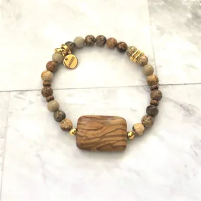 PIcture Jasper Stone Beaded Bracelet