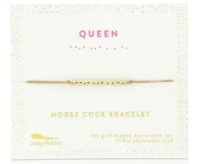 Queen Morse Code Bar Bracelet