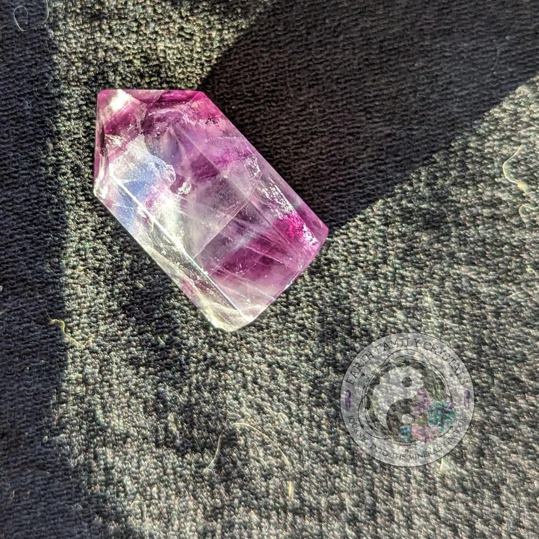 Rainbow Fluorite Polished Point Mini Tower Carving