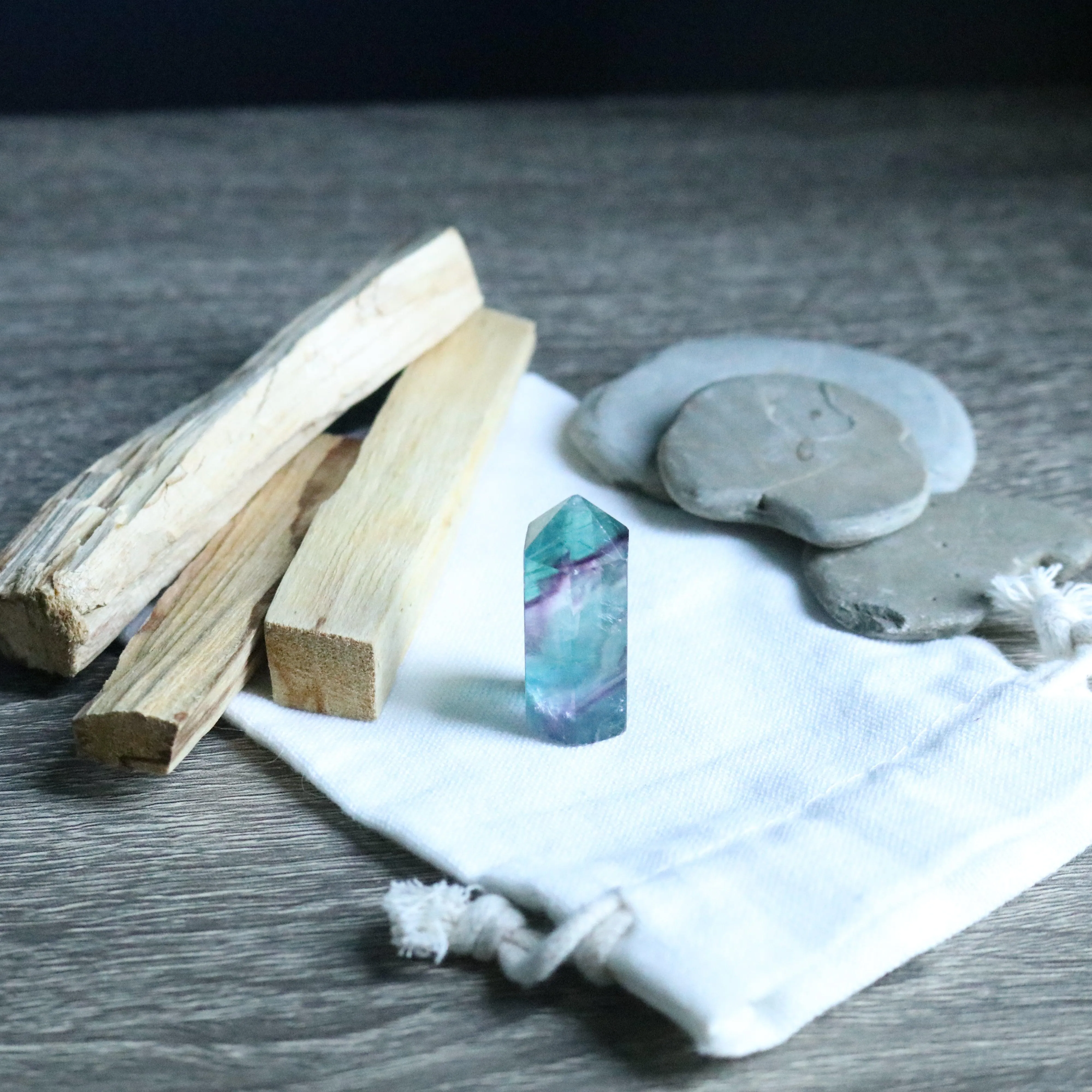 Rainbow Fluorite Polished Point Mini