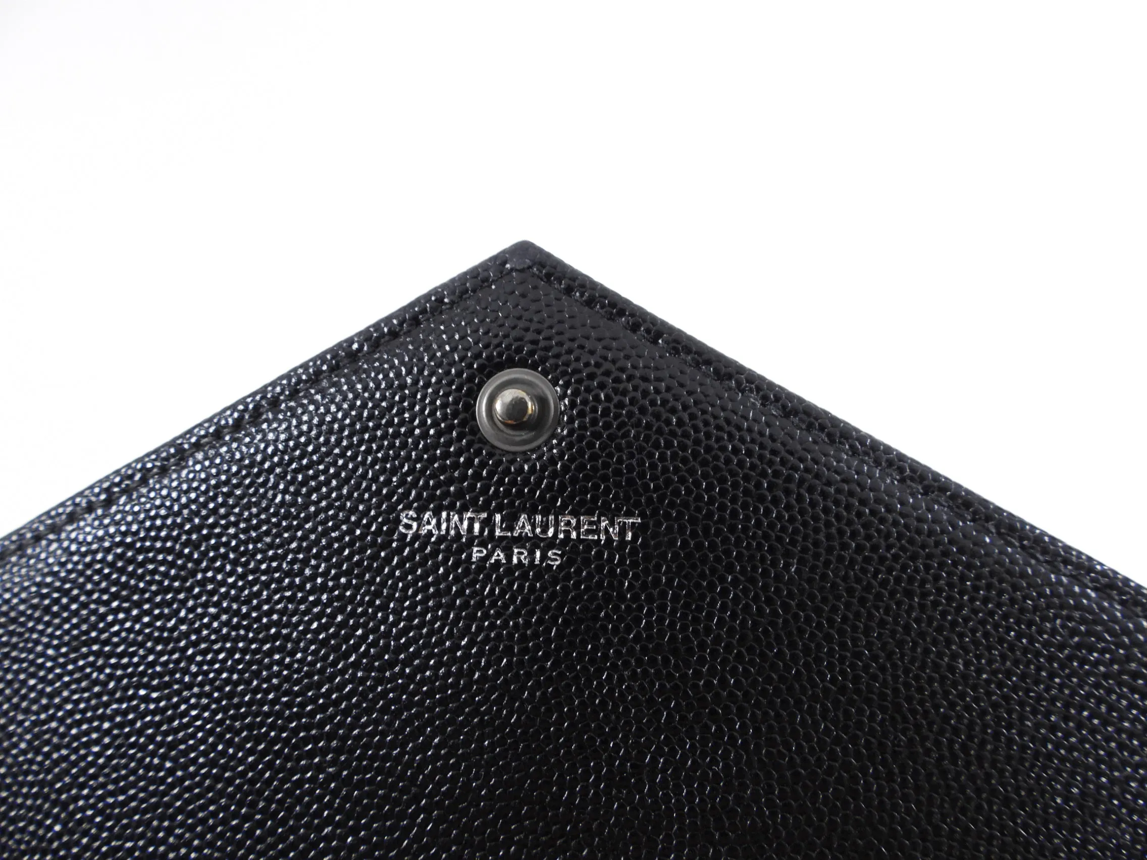 Saint Laurent Black Chevron Kate Wallet on Chain Bag