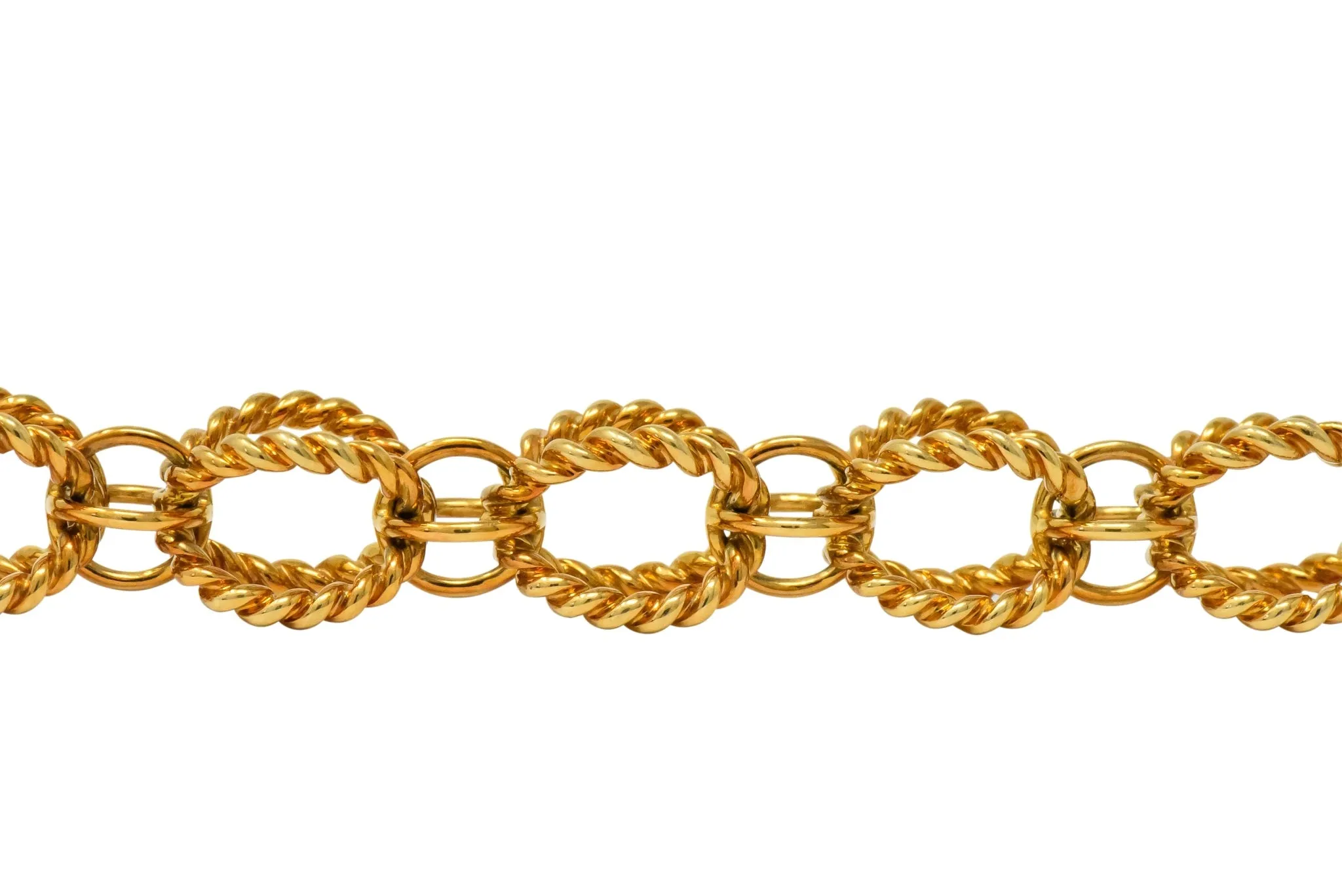 Schlumberger Tiffany & Co. Vintage 18 Karat Gold Circle Rope Bracelet