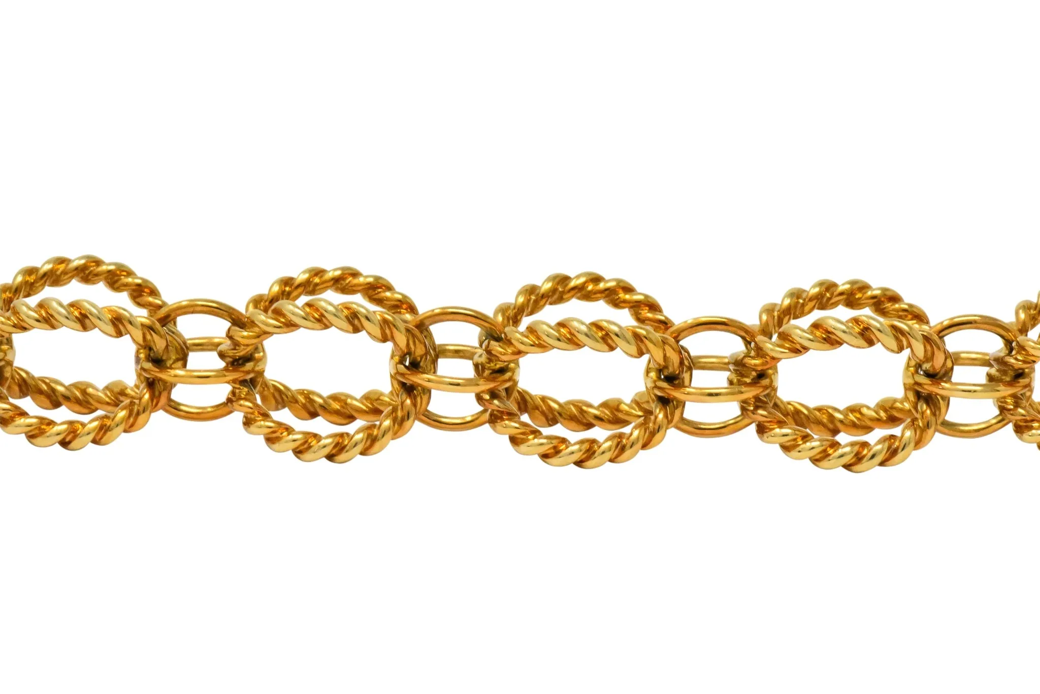 Schlumberger Tiffany & Co. Vintage 18 Karat Gold Circle Rope Bracelet