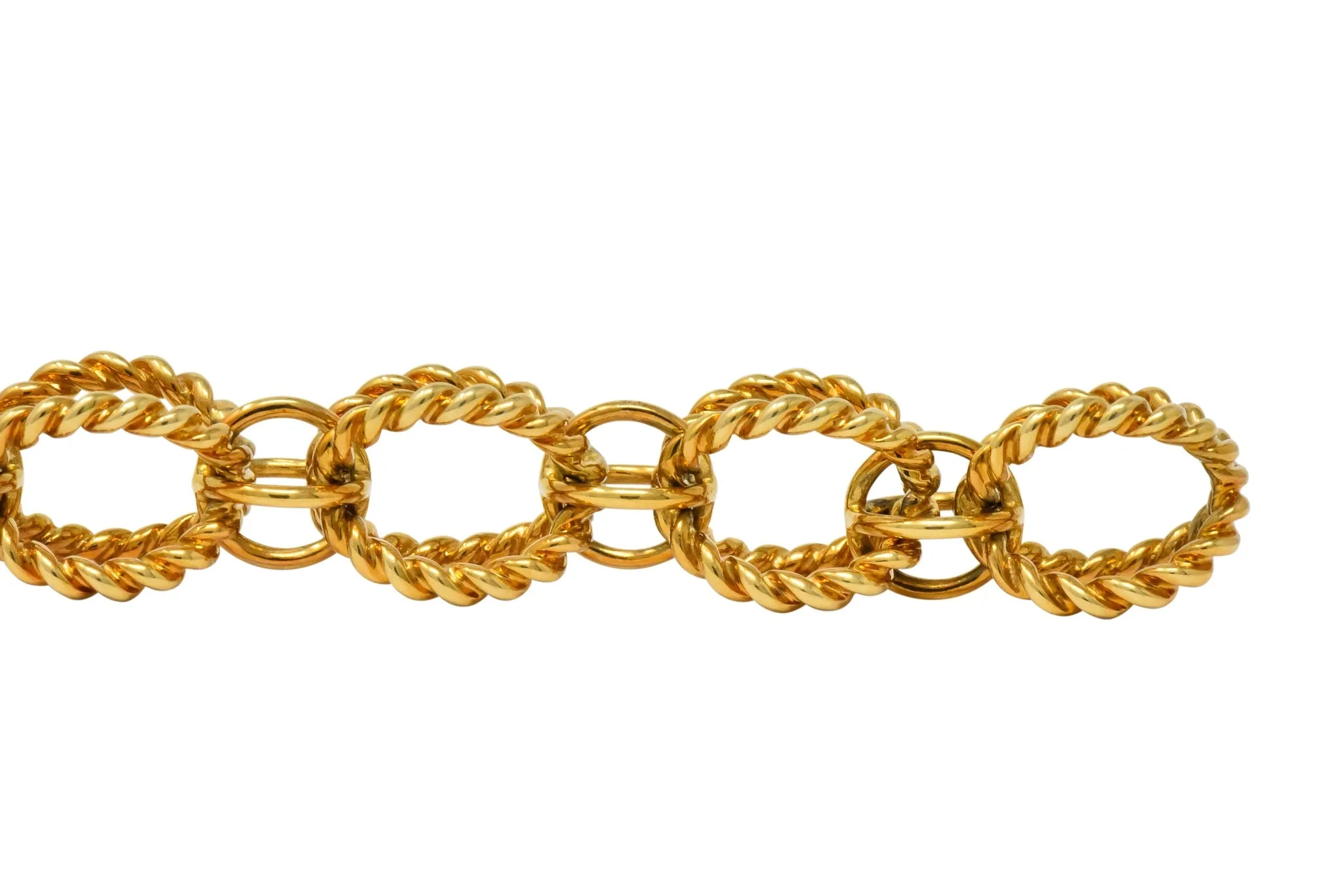 Schlumberger Tiffany & Co. Vintage 18 Karat Gold Circle Rope Bracelet