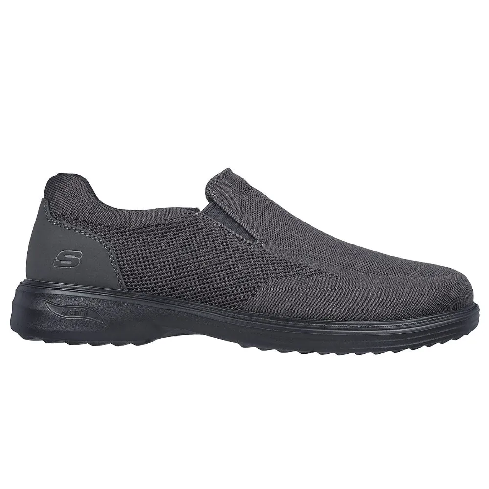 SKECHERS Men's Arch Fit Ogden Gilano Running Shoes (Charcoal)