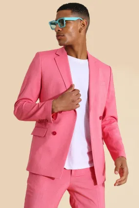 Skinny Double Breasted Suit Jacket