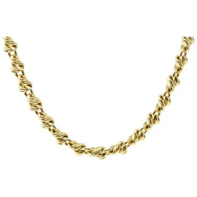 Sophisticated Tiffany & Co. 18 Karat Gold Twisted Link Collar Necklace