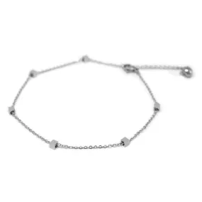 Stainless Steel Anklet Tiny Cubes