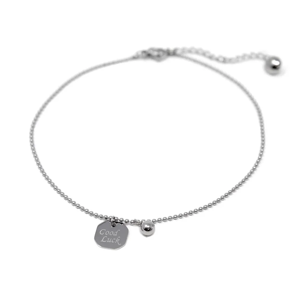 Stainless Steel Good Luck Anklet