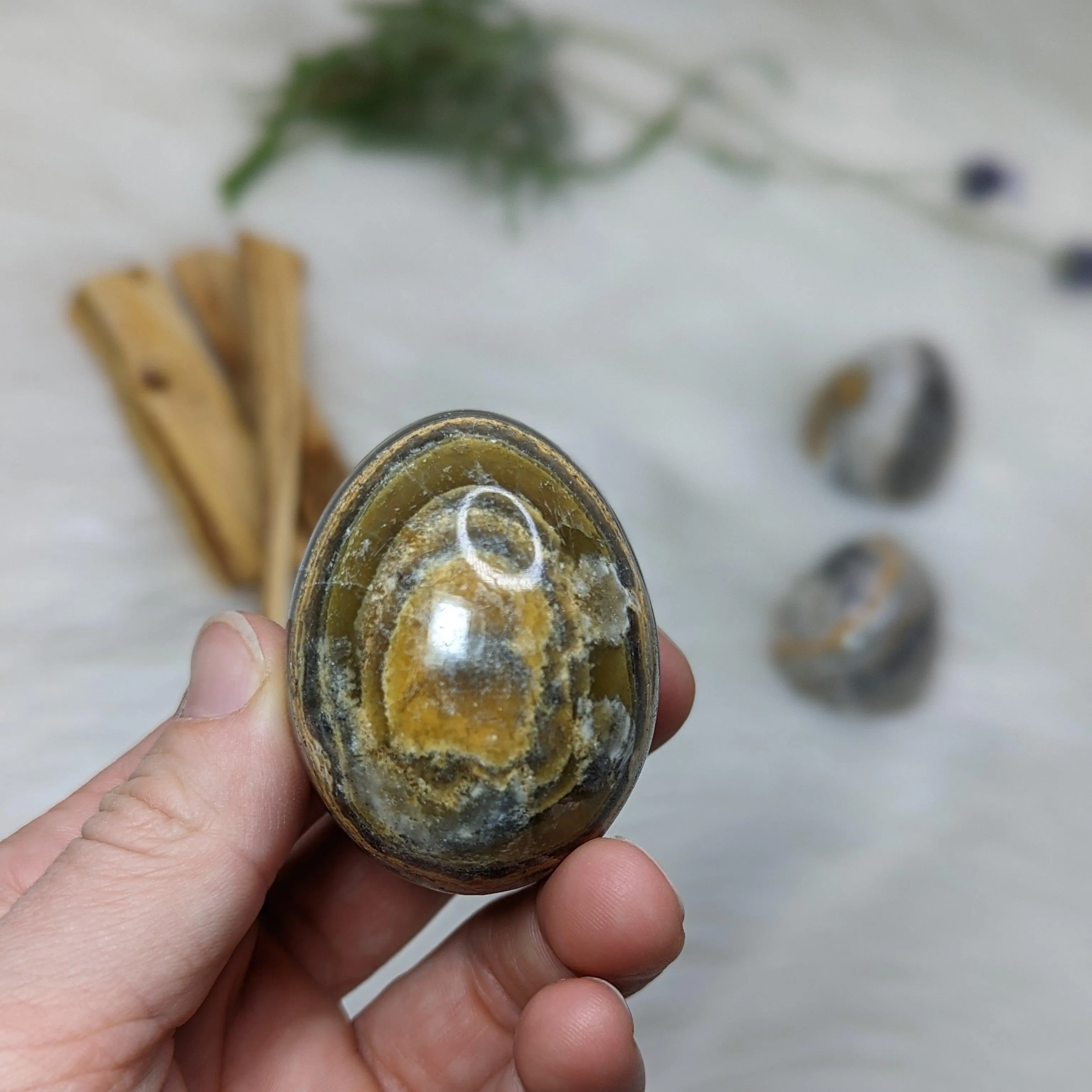 Stunning Zebra Calcite Eggs