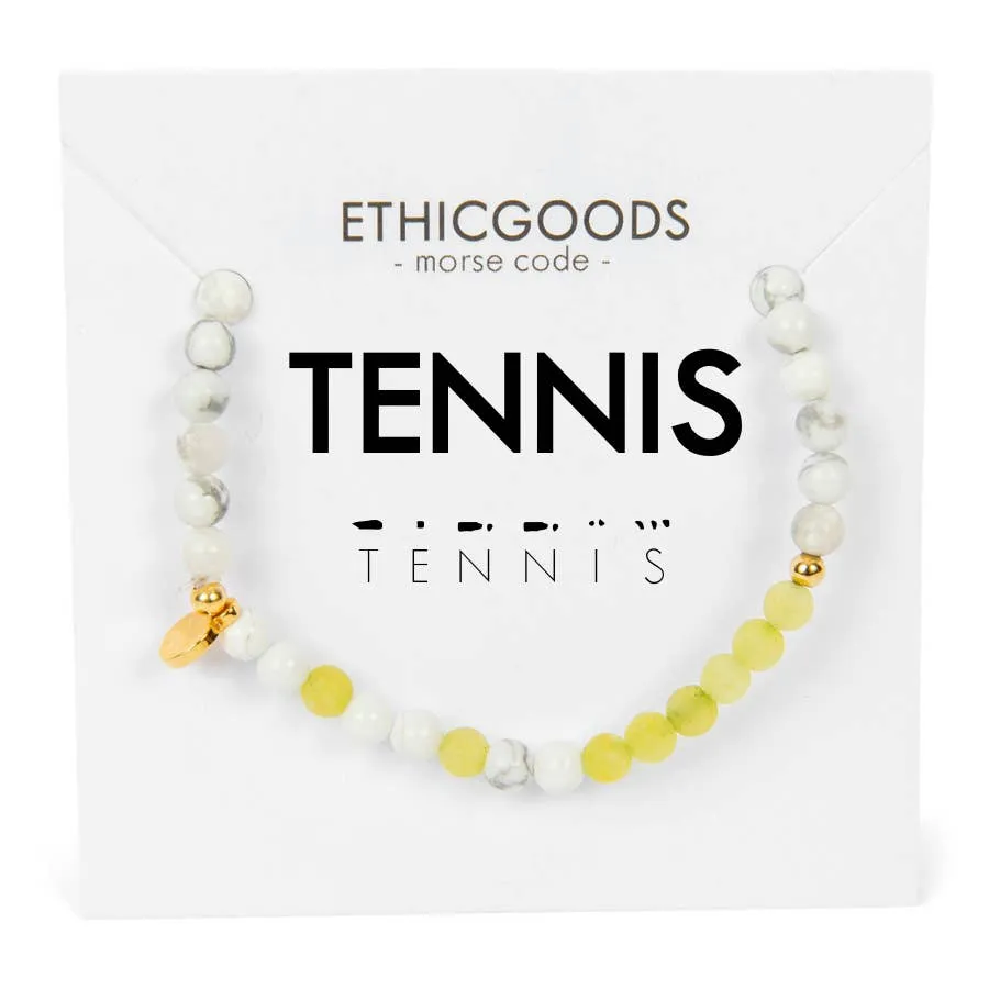 Tennis Morse Code Bracelet