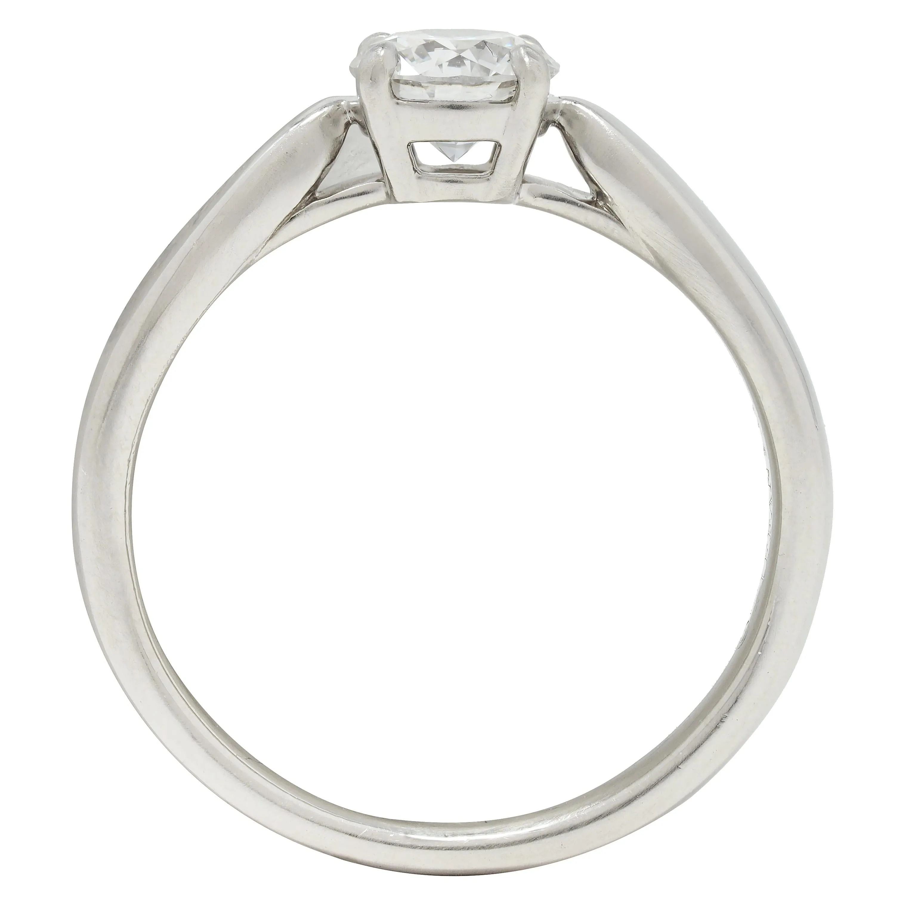 Tiffany & Co. 0.48 CTW Diamond Platinum Harmony Solitaire Engagement Ring GIA