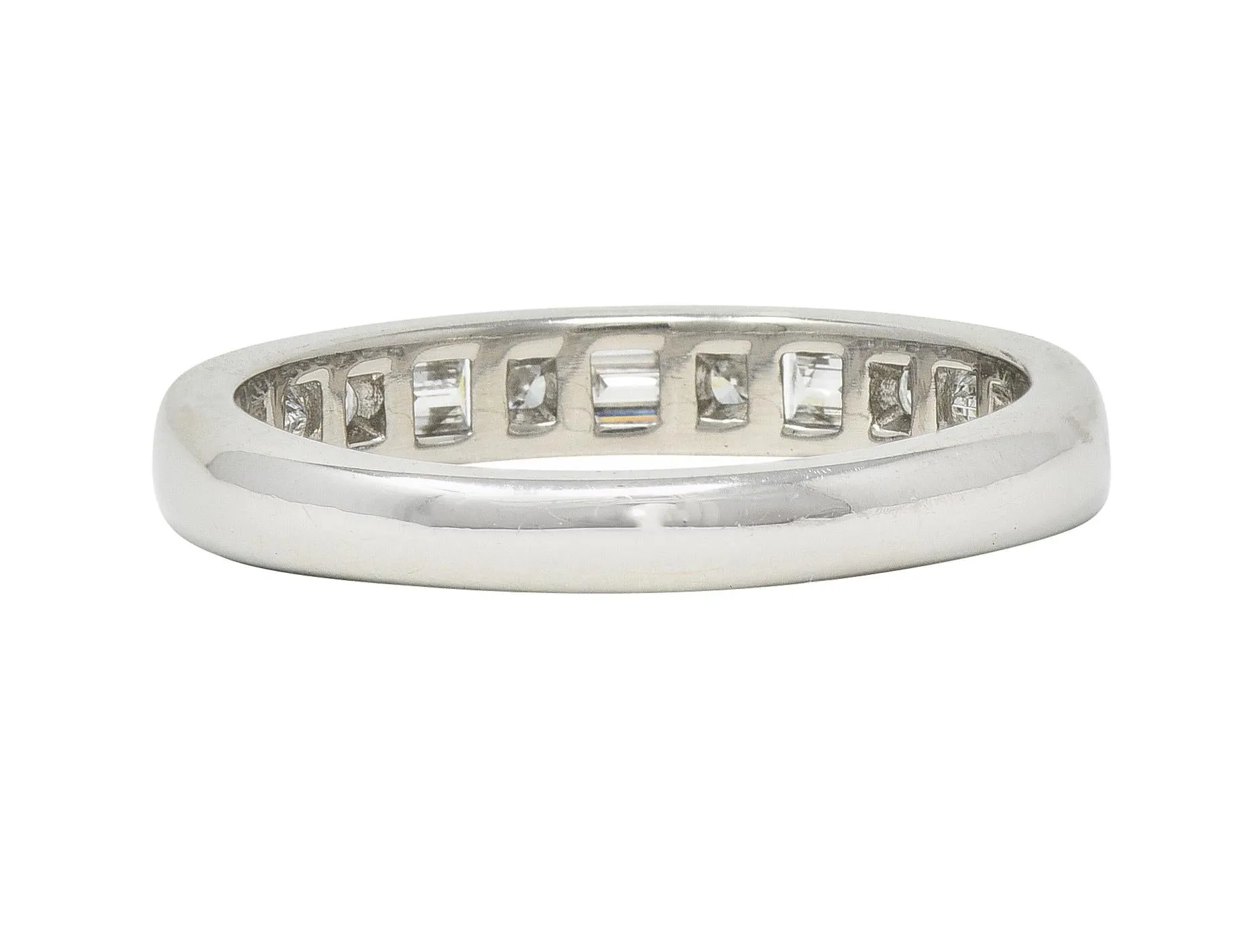 Tiffany & Co. 0.66 CTW Diamond Platinum Channel Band Stacking Ring