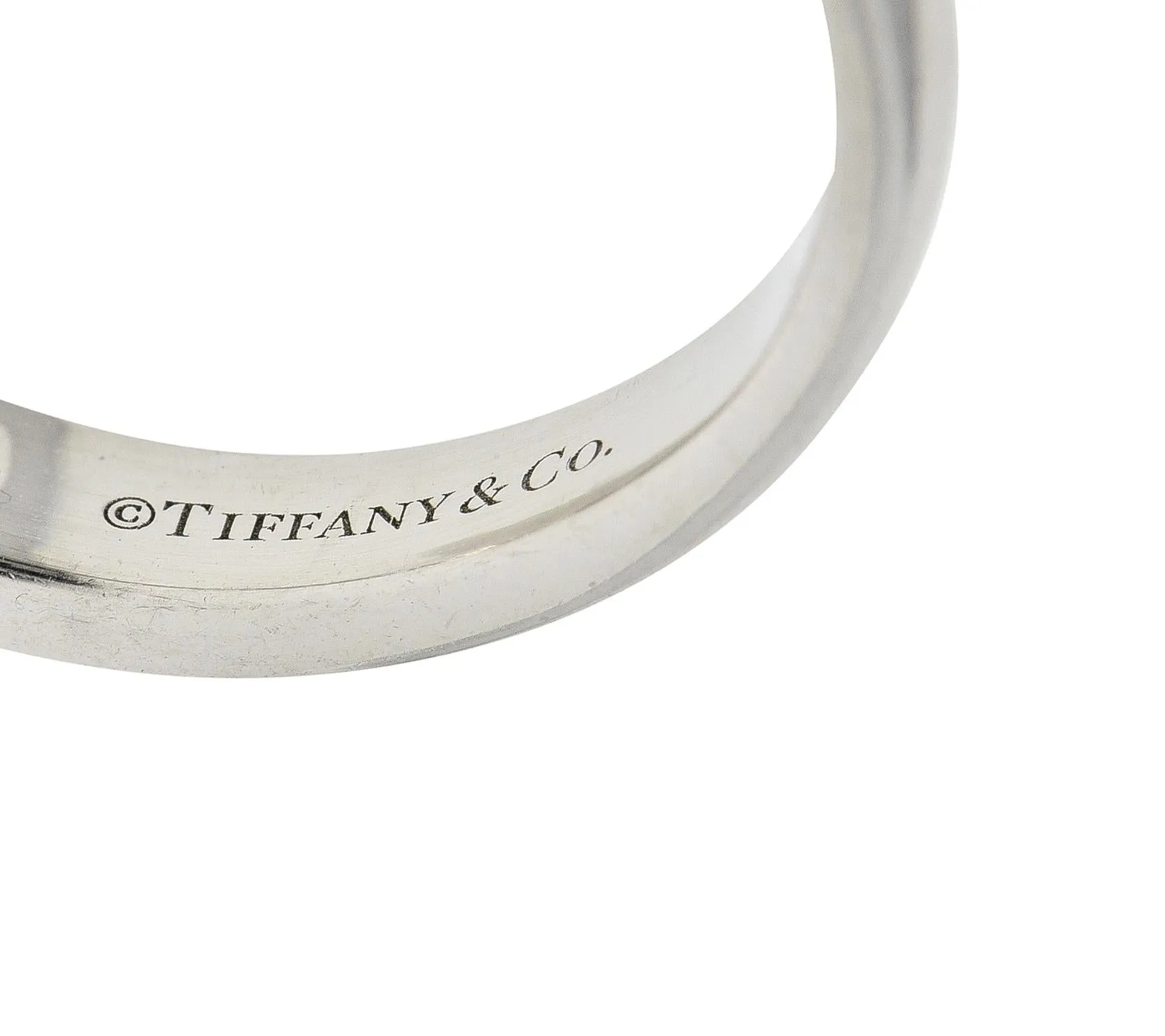 Tiffany & Co. 0.66 CTW Diamond Platinum Channel Band Stacking Ring