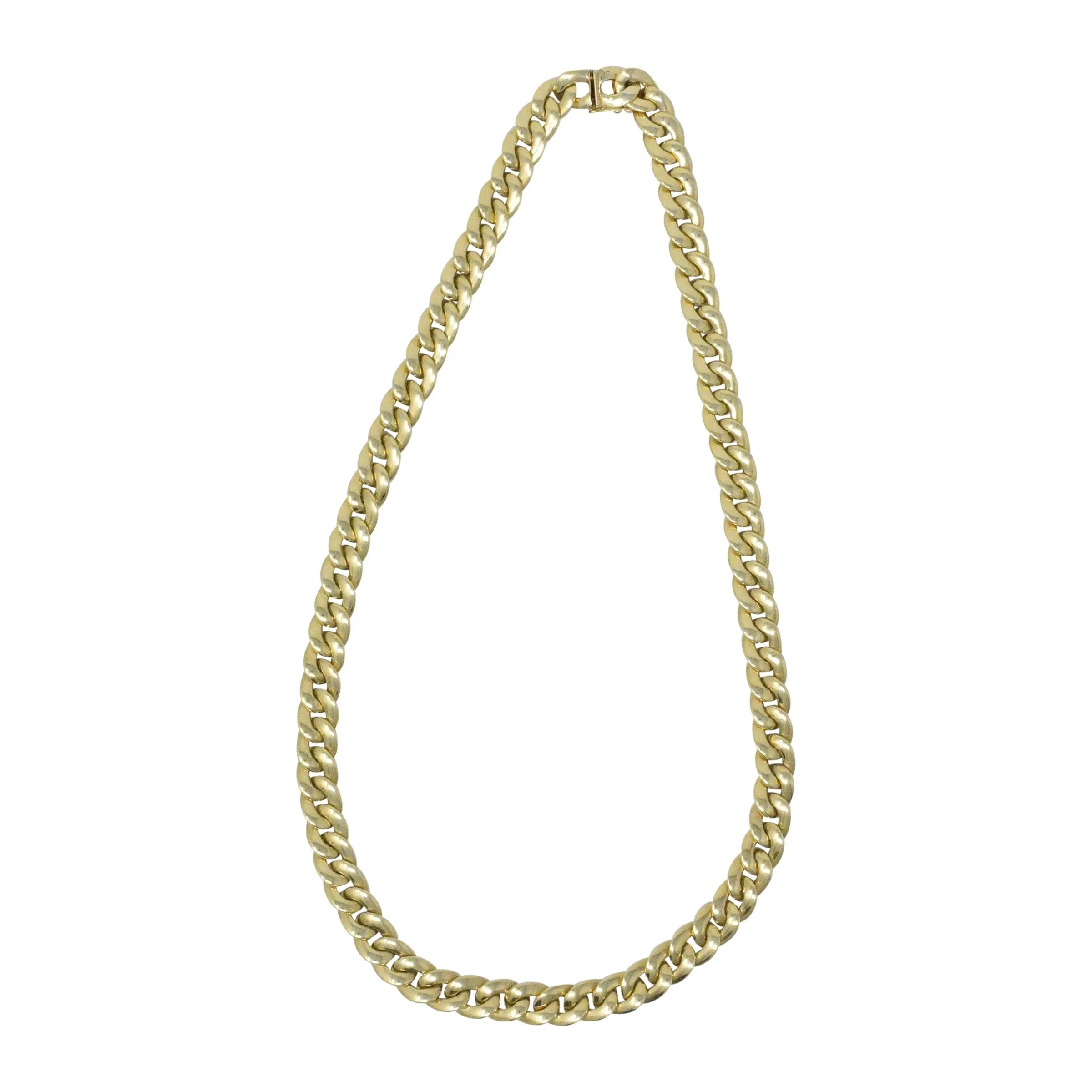 Tiffany & Co. 14 Karat Gold 24 Inch Curbed Chain Necklace