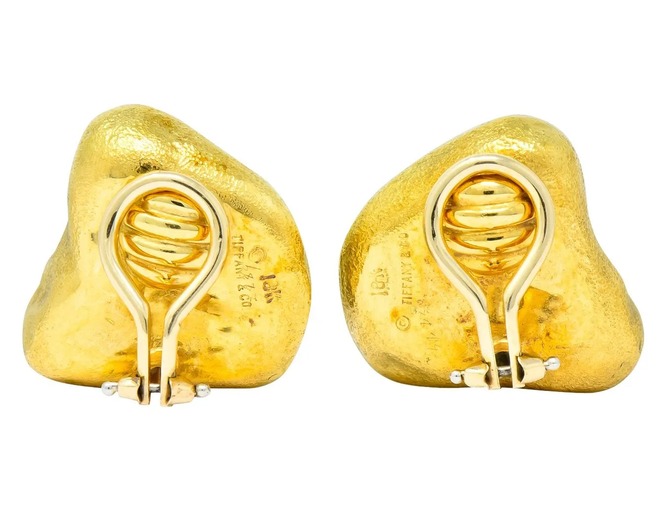 Tiffany & Co. 18 Karat Yellow Gold Contemporary Ear-Clip Earrings